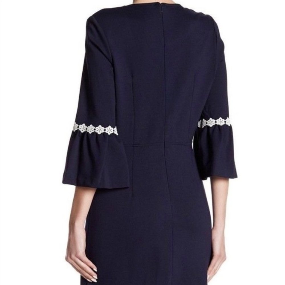 Nanette Lepore Ruffle Cuff Fitted Dress Black (Size 8) - Picture 2 of 8